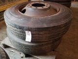 285/75R24.5 Tire on Rim