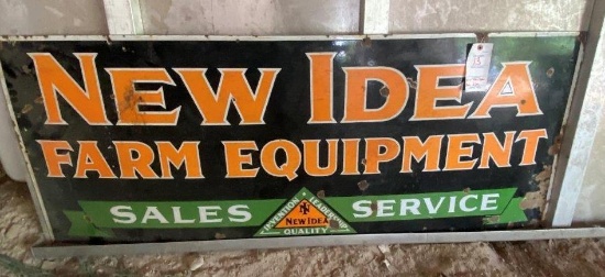 5'X2' Porcelain New Idea Farm Equipment Sales & Service Sign