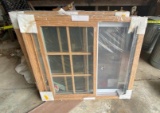 New Oak Frame Sliding Window