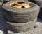 1 used & 1 like new 295/75R22.5 tires on 10 bolt steel rims