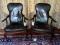 2 - Leather Arm Chairs
