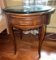 Dark walnut finish round table