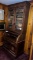Antique Burled Walnut Secretary-Desk w/ cylinder roll