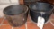 2 - Sm. Cast iron kettles