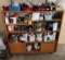 Shelf Unit w/ paint & supplies