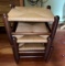 3 - stackable woven footstools