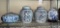 4 - Blue & White Oriental Covered Jars