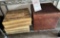 Woven Box & 3 Snake Skin boxes