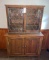 Step Back Leaded Glass Cupboard