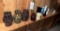 Vases, colored globes