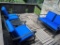 4 pc. Patio Set w/ blue cushions