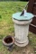 Brass sundial on cement stand