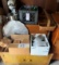 Kitchen Aid mixer, basket, vases, copper post toppers
