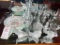 Lot - Satin Glass Birds, Perfume Bottle