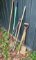 spades, shovels, pick, pruners