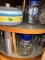 Contents of corner Cabinet w/ 2 Shelves