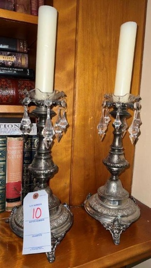 Pr. Ornate Silver Candle Sticks