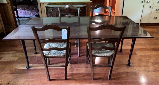78"X40" Walnut Finish Harvest Dining Table