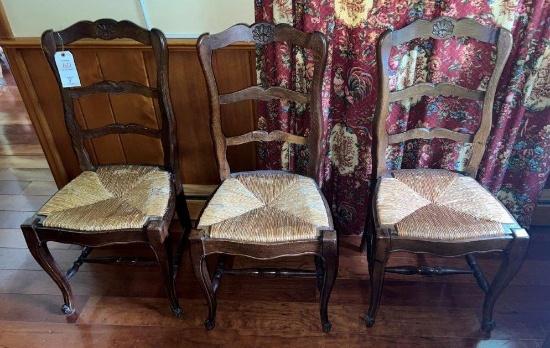 3 - Ladder Back Dining Chairs