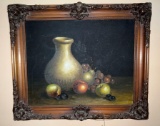 Oil Painting - Fruit & Flask