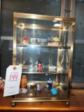 Brass Frame Glass Showcase
