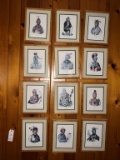 12 - George Catlin framed Indian prints