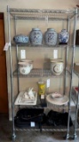 5 shelf wire rack on casters