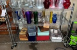 3 shelf wire rack on casters