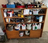 Shelf Unit w/ paint & supplies