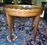 Small Walnut Oval Serving Table