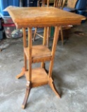 Oak Carved Stand Table