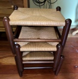 3 - stackable woven footstools