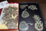 6 - Tiffany Silver Christmas Ornaments
