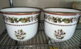 2 - Spode English Christmas Rose Planters
