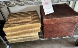Woven Box & 3 Snake Skin boxes