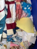 Tote w/ quilt pcs. For Double Wedding Quilt