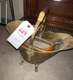 Fireside brass ash bucket & copper ash bucket