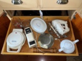 Drawer w/ knife sharpener, digital scale