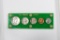 1957 US proof set in green acrylic holder