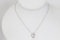 15 inch sterling chain with small ring holding round cz 1.3 grams