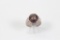 17.75 gram sterling silver gents ring set with 13.65 mm round smokey quartz