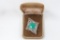 18.2 gram Sterling Silver broach stamped BENKAY 218 set with Marcasite and 22 mm rd Chrysoprase