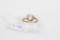 10k Yellow Gold 6.0mm Round Cut White Topaz Ring