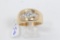 14k Yellow Gold 5 Round Diamond Graduated Channel Band