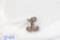 14k Two Tone Gold Cursive L Pendant Blank -