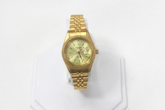 Gruen Precision Gold Toned 26mm Quartz Wristwatch