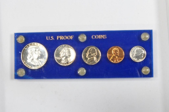 1958 US proof set in Blue acrylic holder