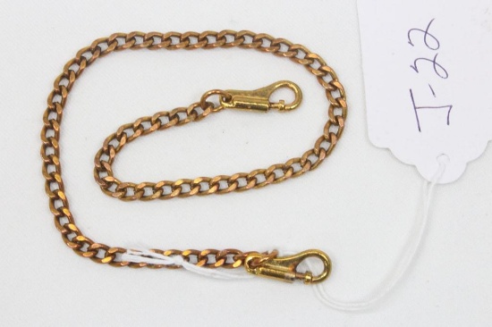 Gold Plated Vest Chain 13"