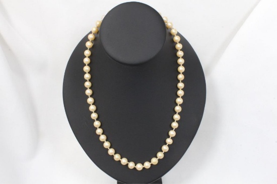 Costume Faux Pearl Bead 18.5" Necklace