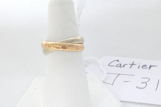 Ler Murt de Cartier 18k Two Tone Ring